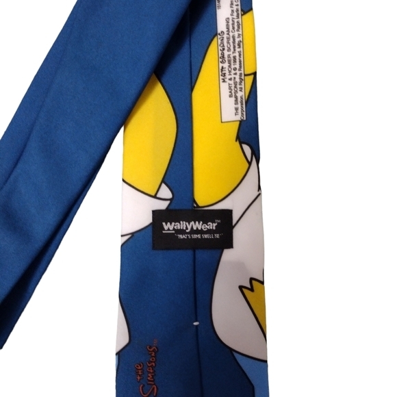 Ralph Marlin‎ Vintage 1998 Bart Simpson Blue/Yellow Men's Tie - Picture 5 of 7